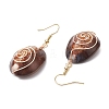 Natural Shell Beaded Dangle Earrings EJEW-TA00609-4