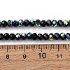 Electroplate Transparent Glass Beads Strands EGLA-A046-01A-05-4