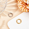 2Pcs 2 Colors 304 Stainless Steel Spring Gate Rings STAS-GO0001-21-4