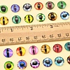 60Pcs Half Round with Eye Glass Cabochons GGLA-FS0001-16A-5