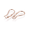 Brass Earring Hooks KK-L177-39RG-2