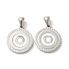 304 Stainless Steel Pendants STAS-I204-O-P-1