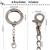 16Pcs 4 Colors Alloy Spring Gate Rings HJEW-AB00522-2