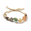 Chakra Natural Gemstone Braided Bead Bracelets BJEW-G682-01-1
