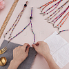 8Pcs 4 Colors Ethnic Style Cotton Cord Napkin Clip AJEW-FG0005-37-3