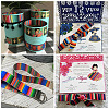 2 Rolls 2 Style Stripe Pattern Printed Polyester Grosgrain Ribbon OCOR-TA0001-38A-7