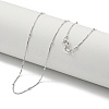 925 Sterling Silver Box Chain Necklaces NJEW-C052-17P-1