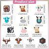 13 Styles Cattle Food Grade Eco-Friendly Silicone Focal Beads SIL-AN0001-04-2