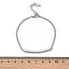 304 Stainless Steel Rhinestone Link Bracelets BJEW-P369-01P-5
