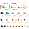 20Pcs 10 Style Ion Plating(IP) 304 Stainless Steel Stud Earring Findings STAS-DC0001-10-2