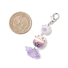 4Pcs Maneki Neko Handmade Porcelain Beads Pendant Decorations HJEW-JM04252-3