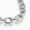 Tarnish Resistant 304 Stainless Steel Cable Chain Bracelets BJEW-P239-05-2