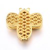 Brass Micro Pave Cubic Zirconia Slide Charms ZIRC-G147-17-NR-3