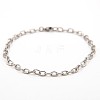 304 Stainless Steel Cable Chains Bracelets BJEW-E034-22P-1