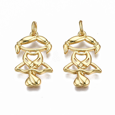 Brass Pendants KK-Q252-015G-NF-1