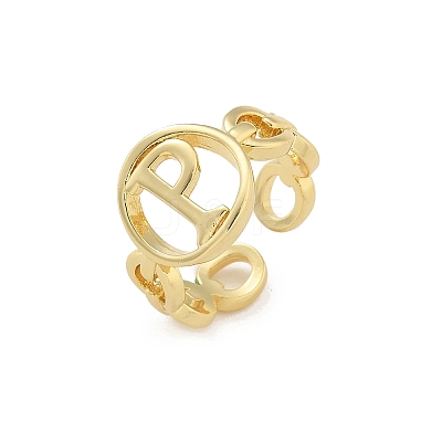 Brass Open Cuff Rings for Women RJEW-K289-01G-P-1