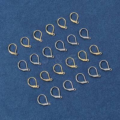 40Pcs 2 Colors 304 Stainless Steel Leverback Earring Findings STAS-FS0001-69-1