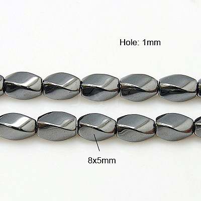 Non-magnetic Synthetic Hematite Beads Strands X-G-E001-4-8x5mm-1