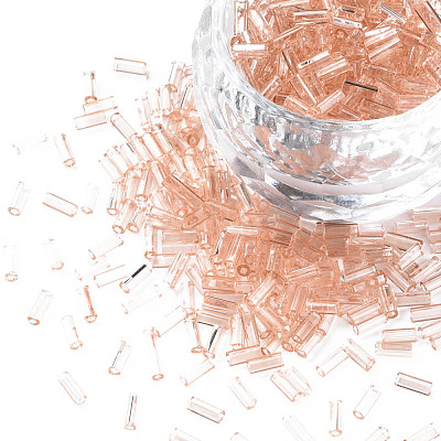 Transparent Glass Bugle Beads SEED-N005-001-C14-1