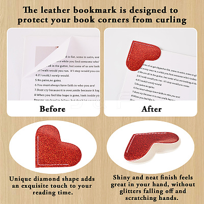 Glitter PU Lerther Bookmark AJEW-TAC0040-03A-1