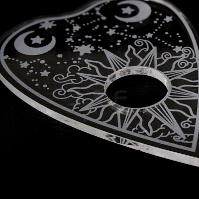 Heart Acrylic Pendulum Boards WICR-PW0003-003-1