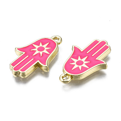 Spray Painted Alloy Pendants PALLOY-Q436-009C-NR-1