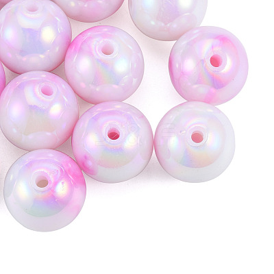 Two Tone Opaque Acrylic Beads SACR-T104-01B-1
