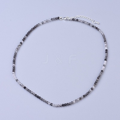 Natural Rutilated Quartz Beaded Necklaces NJEW-K114-C-A05-1