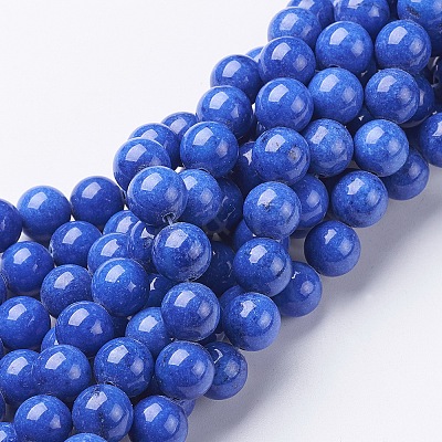 Natural Mashan Jade Round Beads Strands X-G-D263-10mm-XS08-1