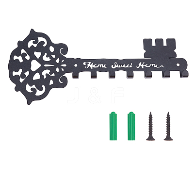 Iron Wall Mounted Hook Hangers AJEW-WH0188-70-1