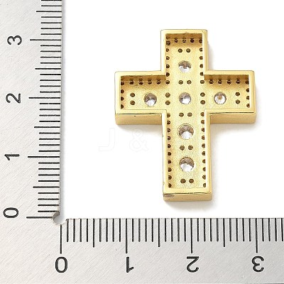 Rack Plating Brass Micro Pave Cubic Zirconia Pendants KK-L224-063G-01-1