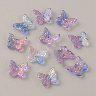 Handmade Golde Sand Lampwork Beads LAMP-WH0001-11F-1