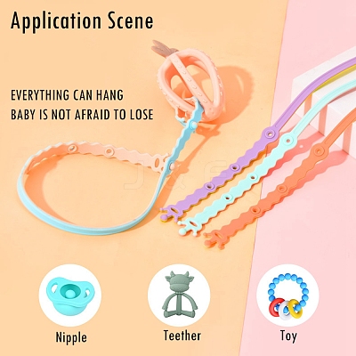 Silicone Baby Pacifier Holder Chains SIL-P004-B03-1