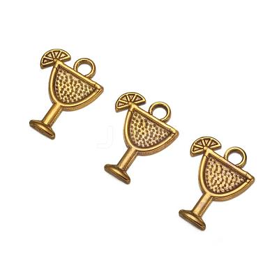 Tibetan Style Tropical drink Alloy Pendants TIBEB-A14275-AG-LF-1