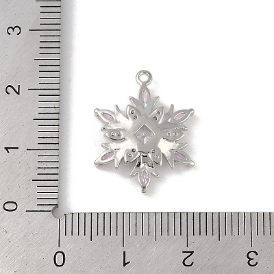 Christmas Theme Brass Micro Pave Cubic Zirconia Pendants KK-Z065-01-03P-1