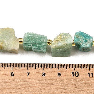 Raw Rough Natural Amazonite Beads Strands G-Z087-A04-1