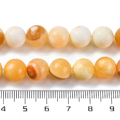 Natural Yellow Jade Beads Strands LS-G-F591-17-10MM-1
