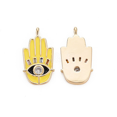 Brass Enamel Pendants KK-S356-672-NF-1