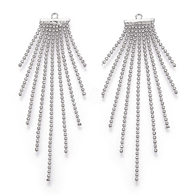 Brass Tassel Big Pendants X-KK-T038-132P-1