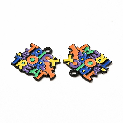 Rack Plating Alloy Enamel Pendants FIND-G054-19EB-1