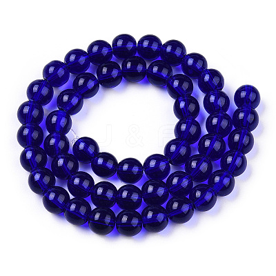 Transparent Glass Beads Strands X-GLAA-T032-T8mm-15-1