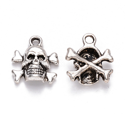 Tibetan Style Alloy Charms X-TIBEP-S319-063AS-RS-1