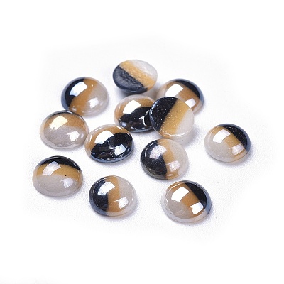 Opaque Glass Cabochons X-GGLA-S038-12H-8mm-1