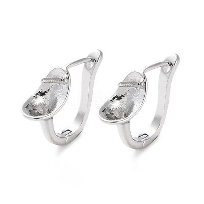 Rack Plating Brass Earring Findings KK-S405-05P-1