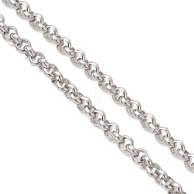304 Stainless Steel Rolo Chain Bracelet Making AJEW-JB01513-1