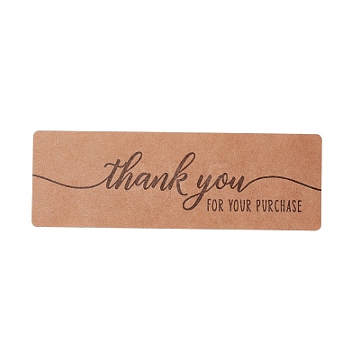 Rectangle Thank You Theme Paper Stickers DIY-B041-33A-1