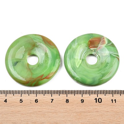 Opaque Imitation Jade Acrylic Pendants OACR-G064-07B-1