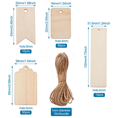 Unfinished Wood Big Pendants WOOD-TA0002-27-1