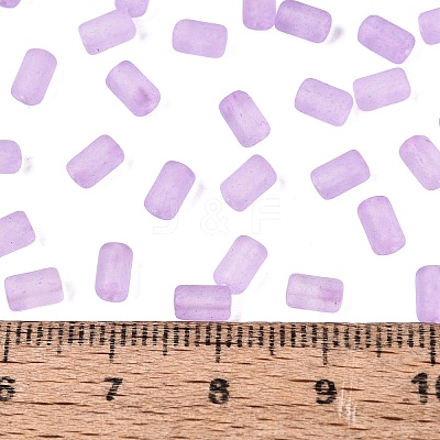 FGB Frosted Transparent Glass Seed Beads SEED-N013-05A-07-1