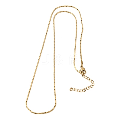 1.3MM 304 Stainless Steel Boston Link Chains Necklaces for Women Men NJEW-Z115-12G-04-1